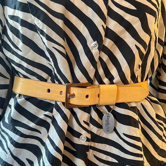 Kenneth Cole New York Accessories - Kenneth Cole NY genuine Italian leather yellow waist belt with branded tag L